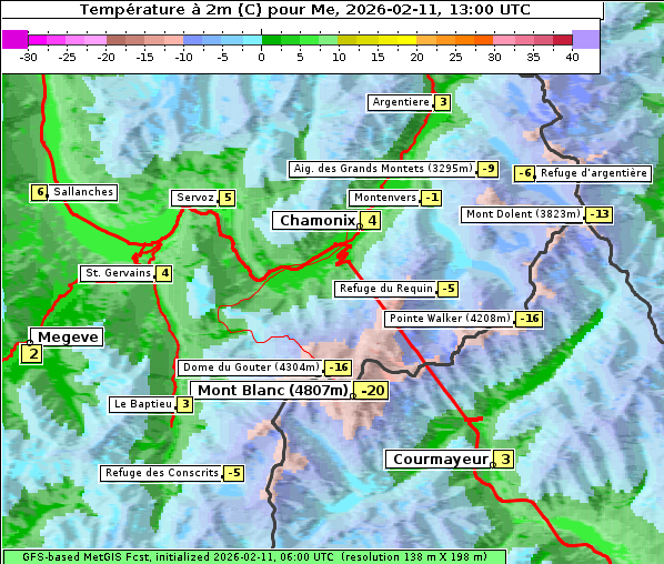 Temperatur, 11. 2. 2026