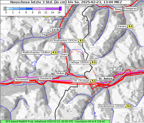 Neuschnee, 23. 2. 2025