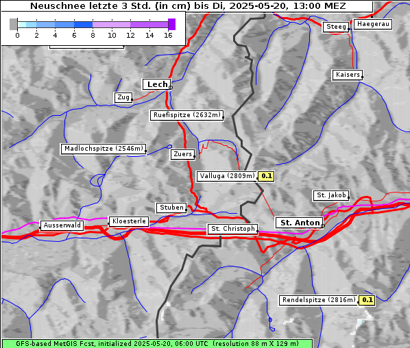 Neuschnee, 20. 5. 2025