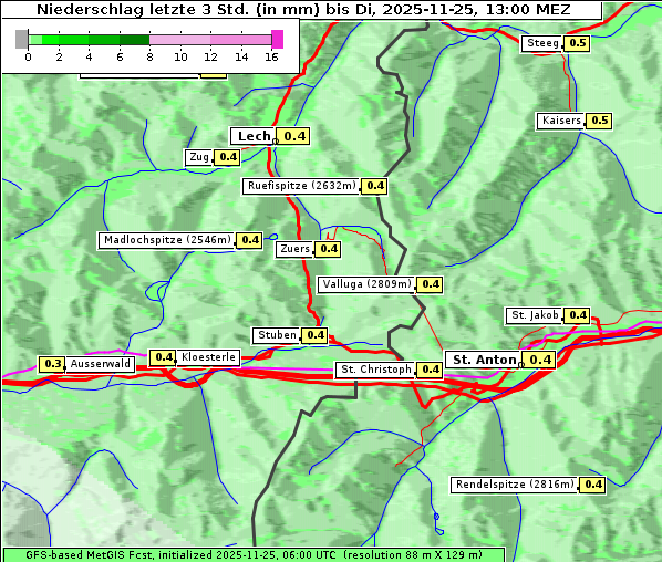 Niederschlag, 25. 11. 2025