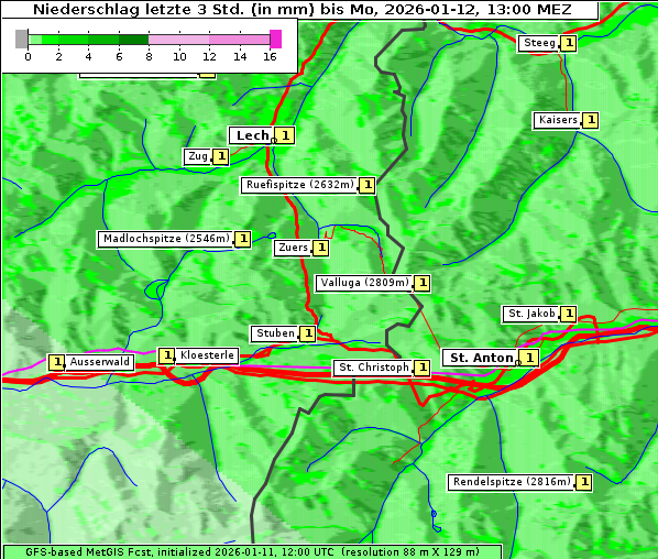 Niederschlag, 12. 1. 2026