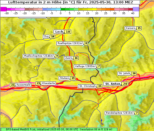 Temperatur, 30. 5. 2025