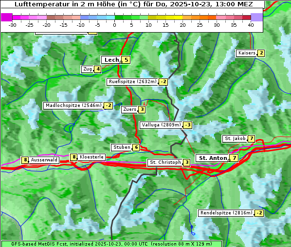 Temperatur, 23. 10. 2025