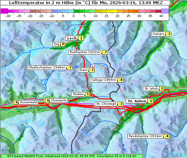 Temperatur, 16. 3. 2026