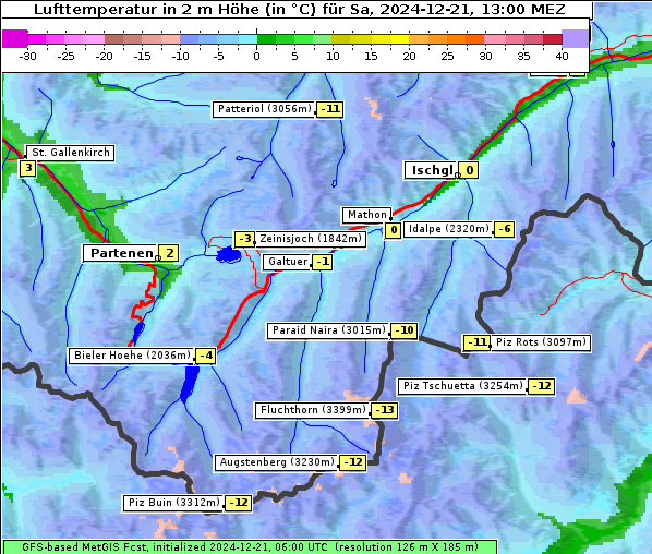 Temperatur, 21. 12. 2024