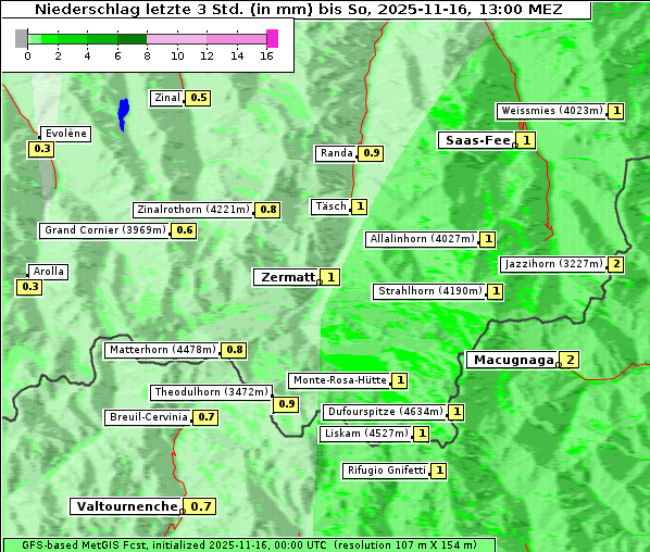 Niederschlag, 16. 11. 2025