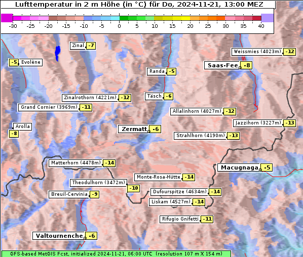 Temperatur, 21. 11. 2024