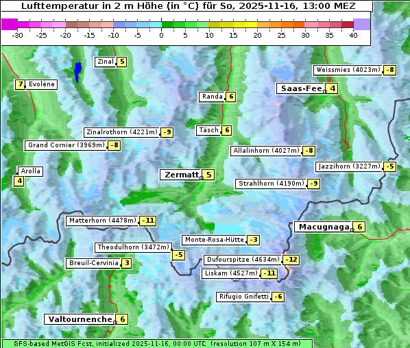 Temperatur, 16. 11. 2025