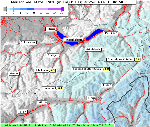 Neuschnee, 14. 3. 2025