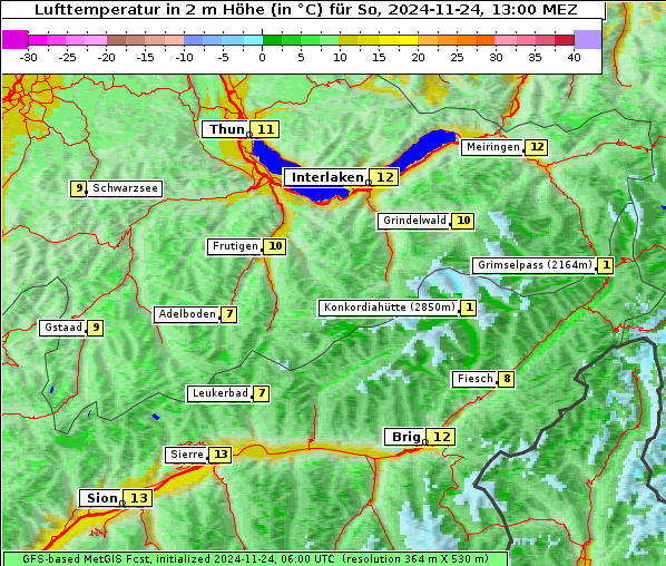 Temperatur, 24. 11. 2024