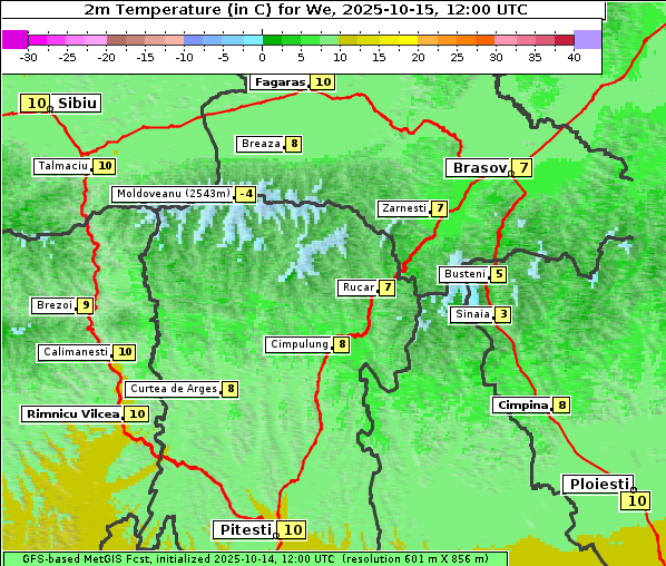 Temperatur, 15. 10. 2025