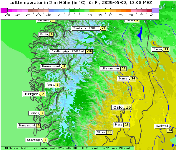 Temperatur, 2. 5. 2025