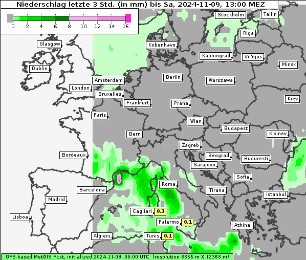 Niederschlag, 9. 11. 2024