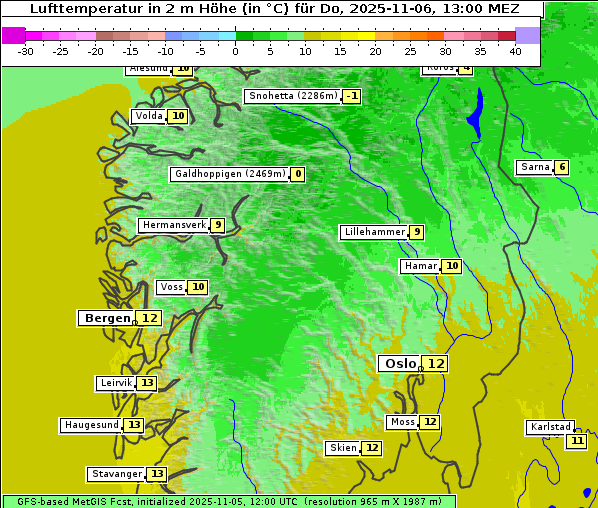 Temperatur, 6. 11. 2025