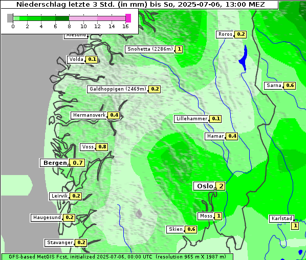Niederschlag, 6. 7. 2025