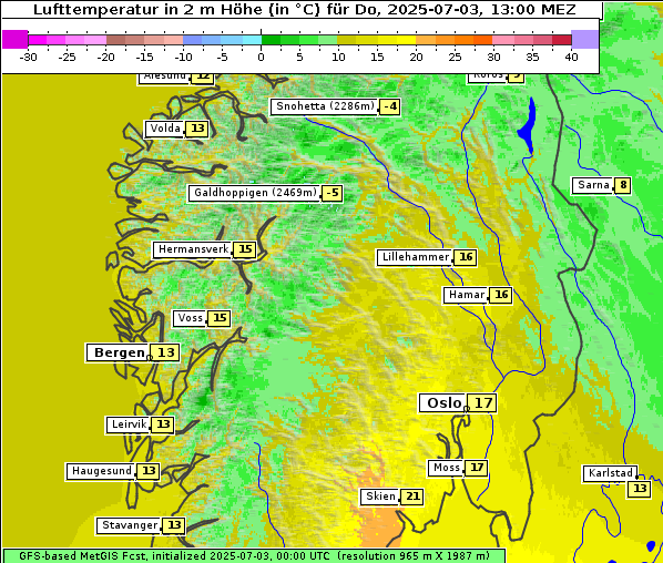Temperatur, 3. 7. 2025