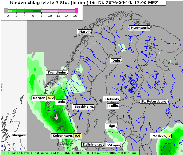 Niederschlag, 14. 4. 2026