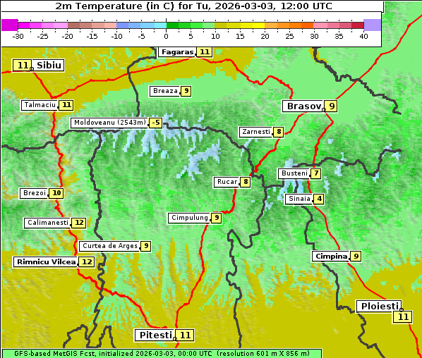 Temperatur, 3. 3. 2026