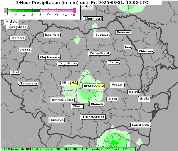 Niederschlag, 1. 8. 2025