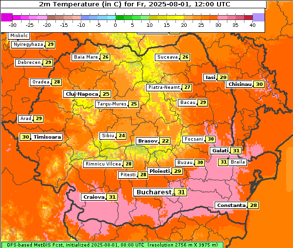 Temperatur, 1. 8. 2025