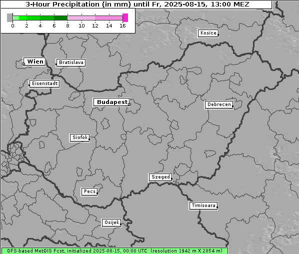 Niederschlag, 15. 8. 2025