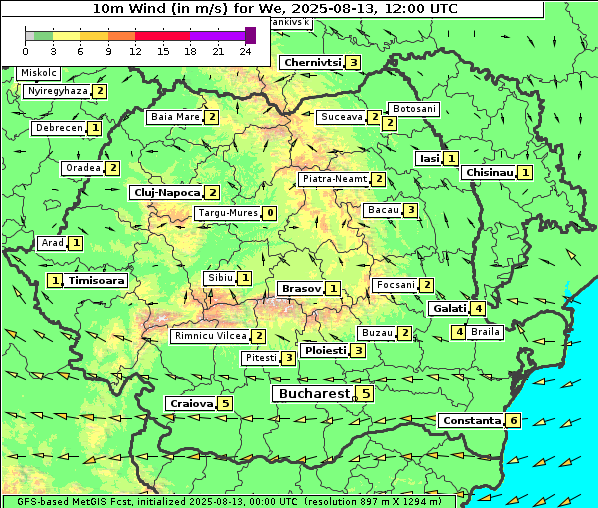 Wind, 13. 8. 2025