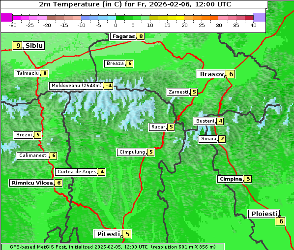 Temperatur, 6. 2. 2026