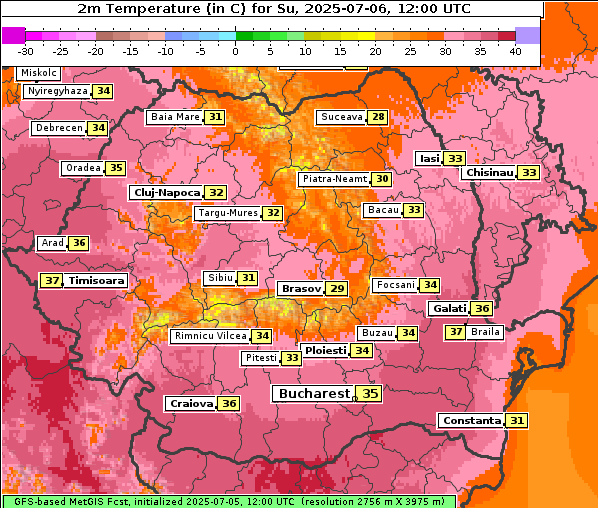 Temperatur, 6. 7. 2025