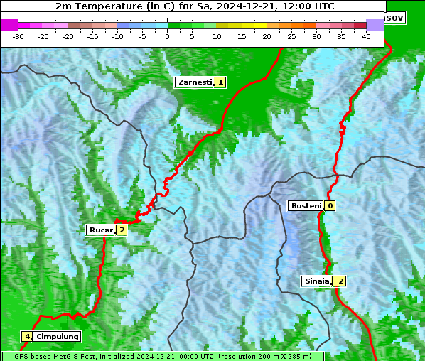 Temperatur, 21. 12. 2024