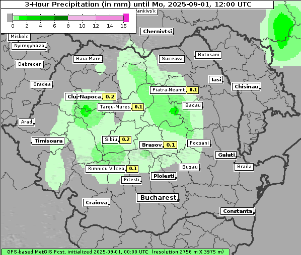 Niederschlag, 1. 9. 2025