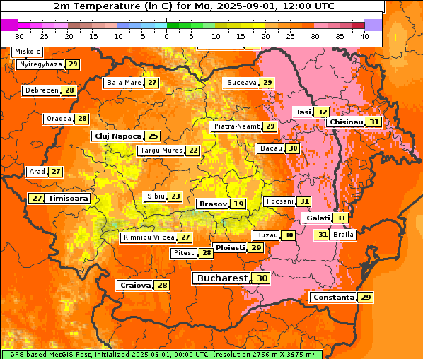 Temperatur, 1. 9. 2025