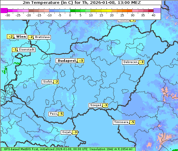 Temperatur, 8. 1. 2026