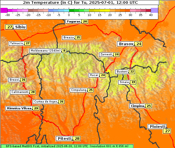 Temperatur, 1. 7. 2025