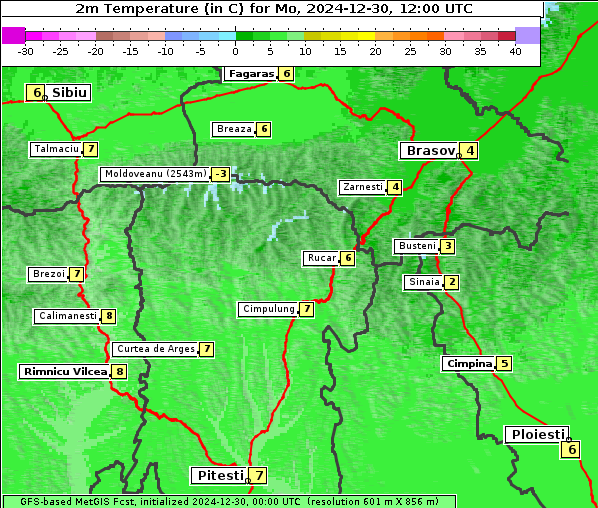 Temperatur, 30. 12. 2024