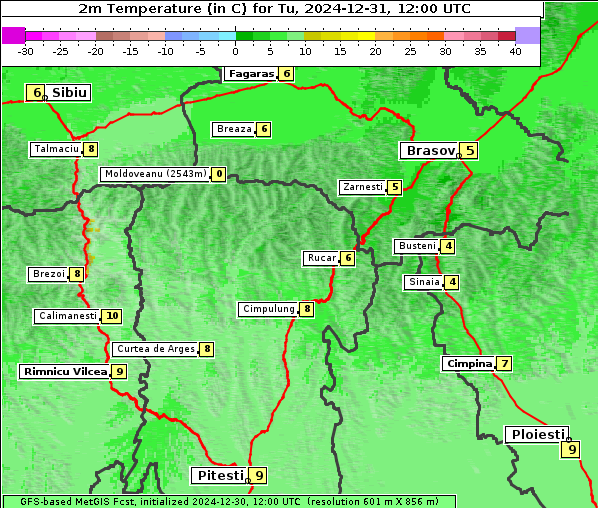 Temperatur, 31. 12. 2024