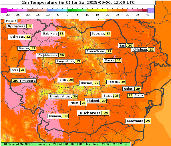 Temperatur, 6. 9. 2025