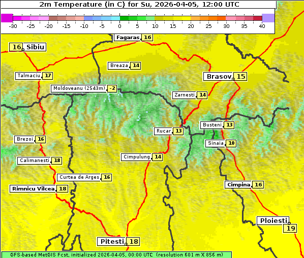 Temperatur, 5. 4. 2026