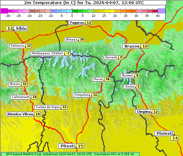 Temperatur, 7. 4. 2026