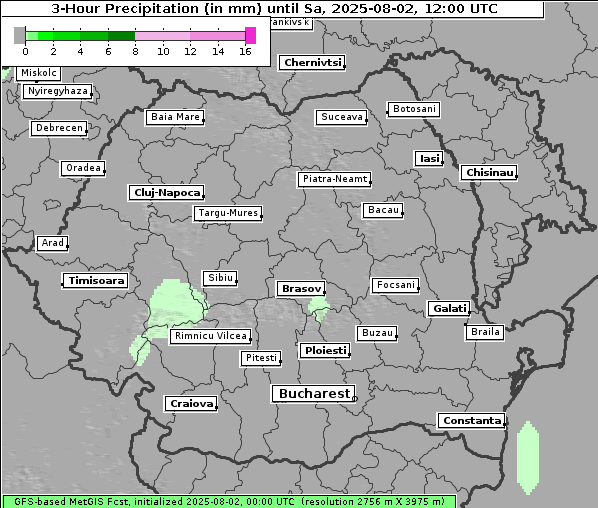 Niederschlag, 2. 8. 2025