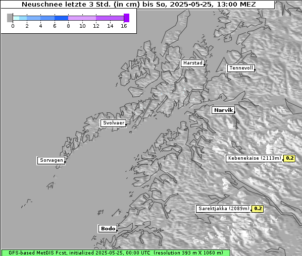 Neuschnee, 25. 5. 2025