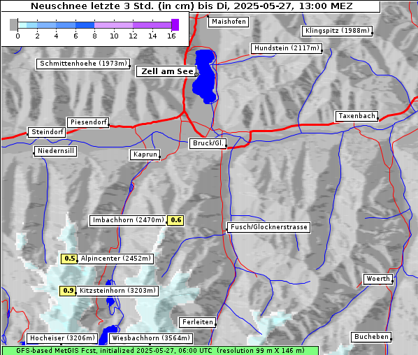Neuschnee, 27. 5. 2025