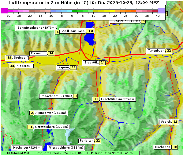 Temperatur, 23. 10. 2025