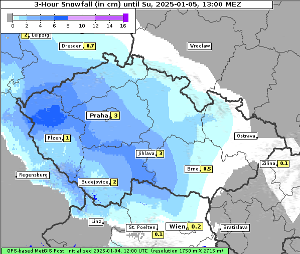 Neuschnee, 5. 1. 2025