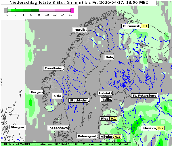 Niederschlag, 17. 4. 2026