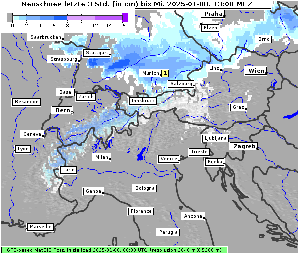 Neuschnee, 8. 1. 2025