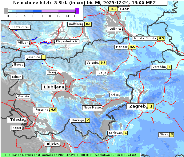 Neuschnee, 24. 12. 2025
