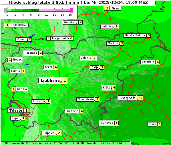 Niederschlag, 24. 12. 2025