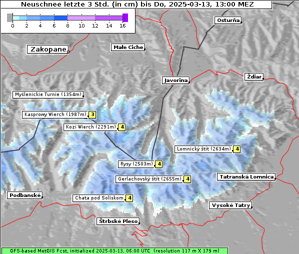 Neuschnee, 13. 3. 2025