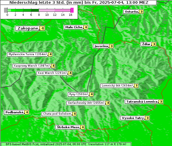 Niederschlag, 4. 7. 2025