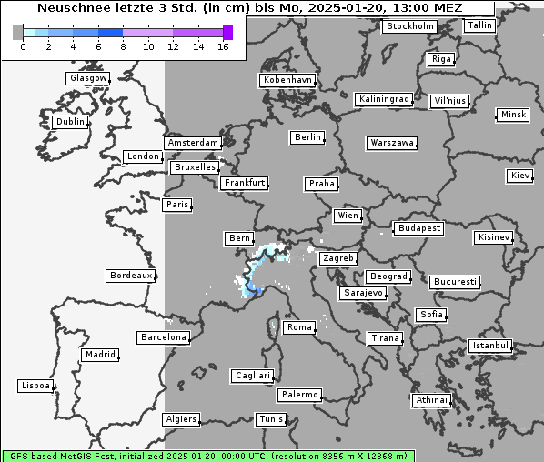 Neuschnee, 20. 1. 2025